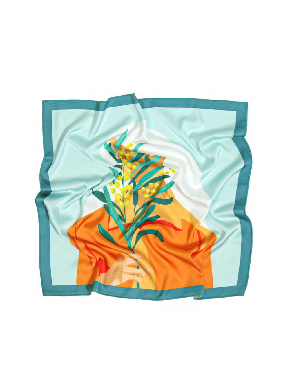 Mimosa Bloom Silk Scarf