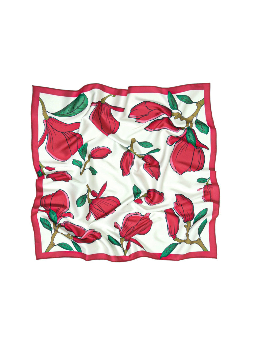 Magnolia Bloom Silk Scarf