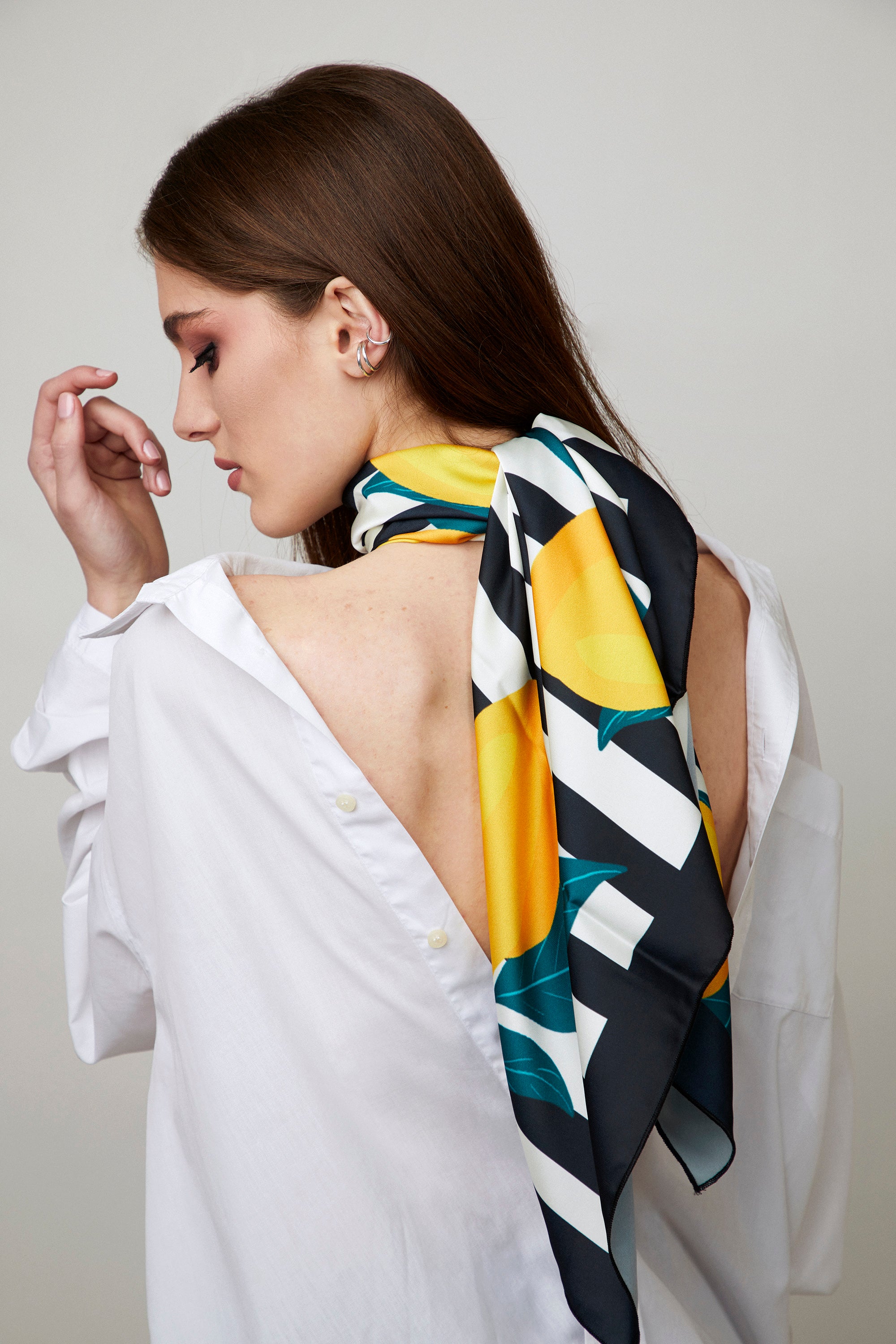 Lemon Silk Scarf