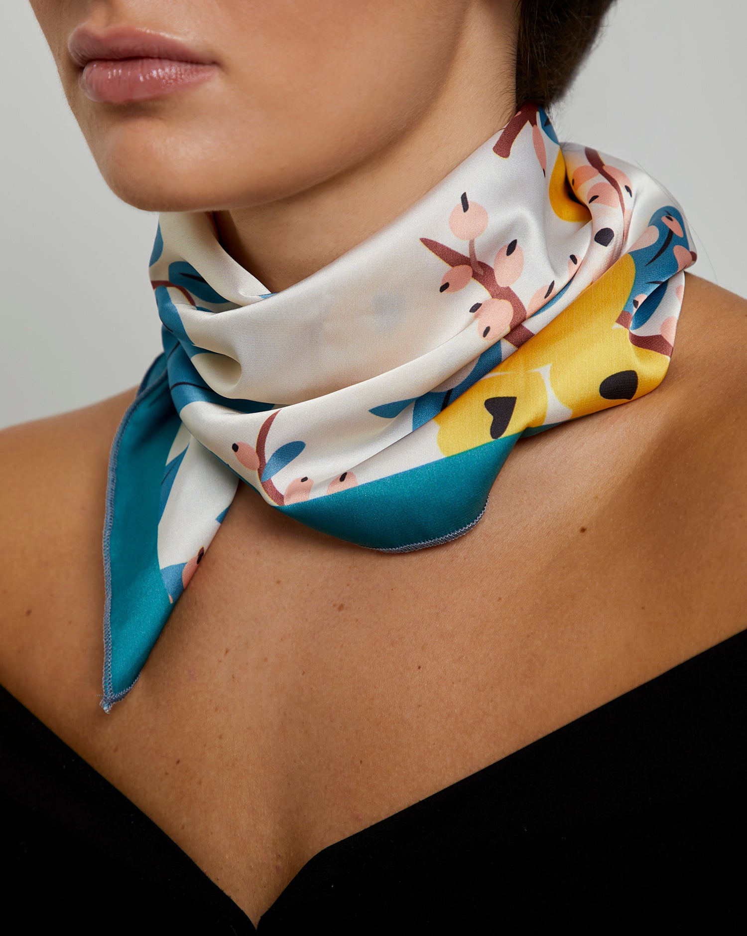 Almond Blossom Silk Scarf