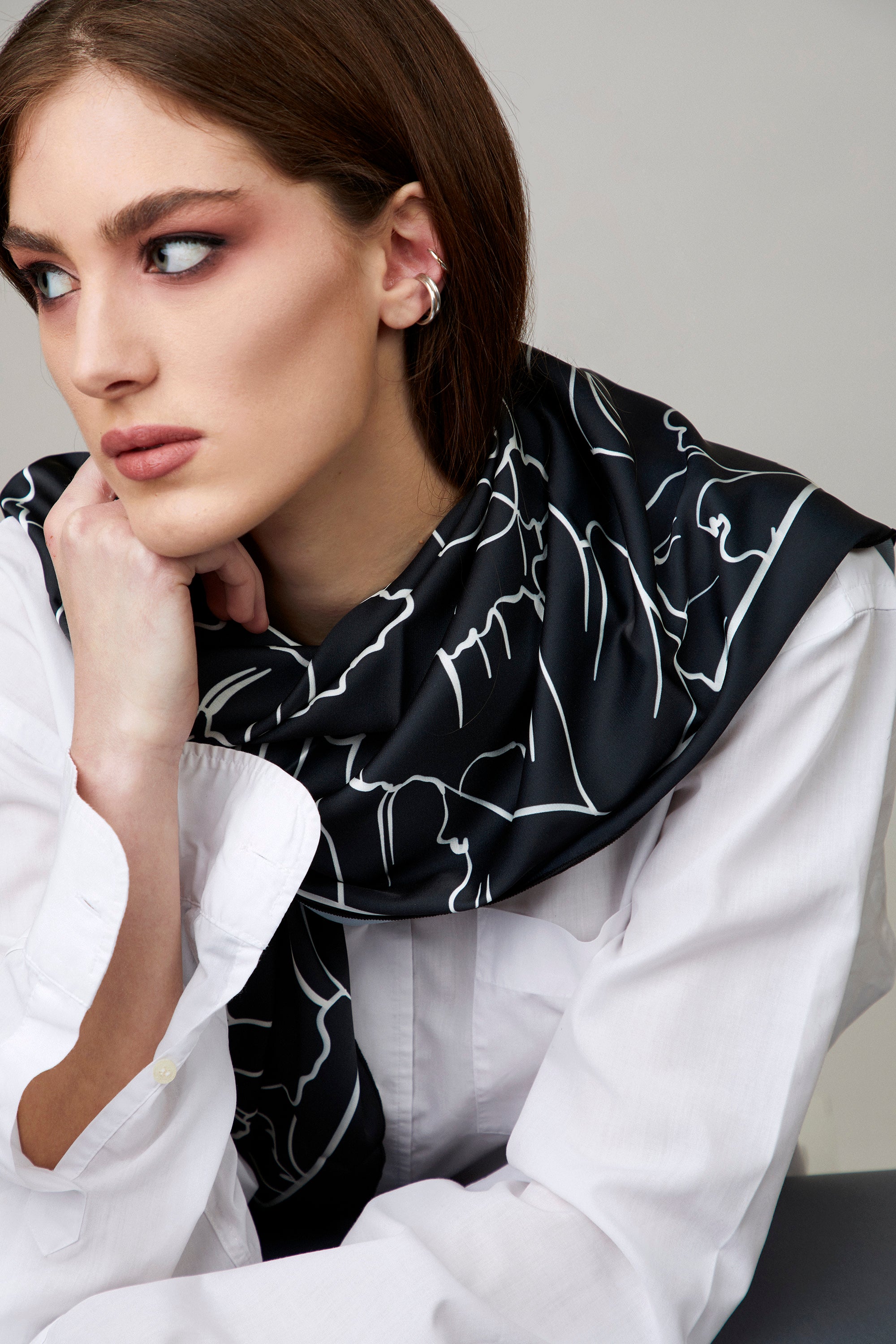 Monochrome Spring Magnolia Bloom