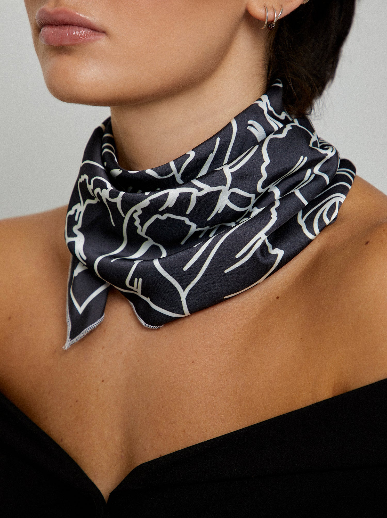 Monochrome Spring Magnolia Bloom