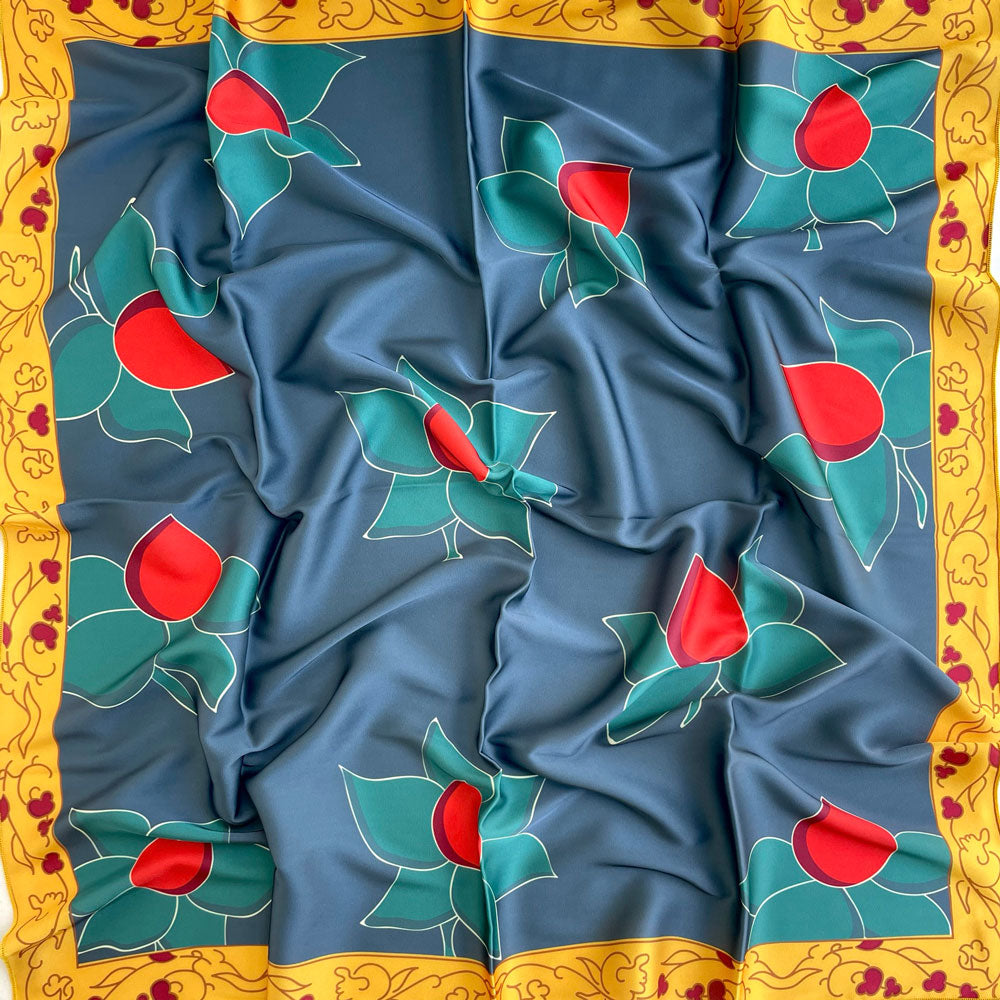 Magnolia Bloom Silk Scarf