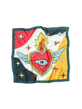 Flaming Heart Silk Scarf
