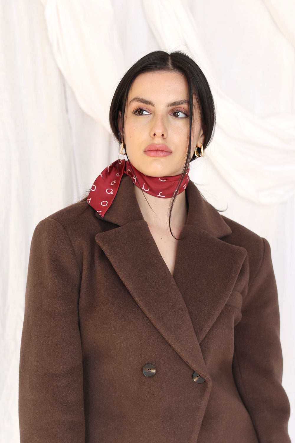 Georgian Alphabet Asomtavruli Hair Scarf