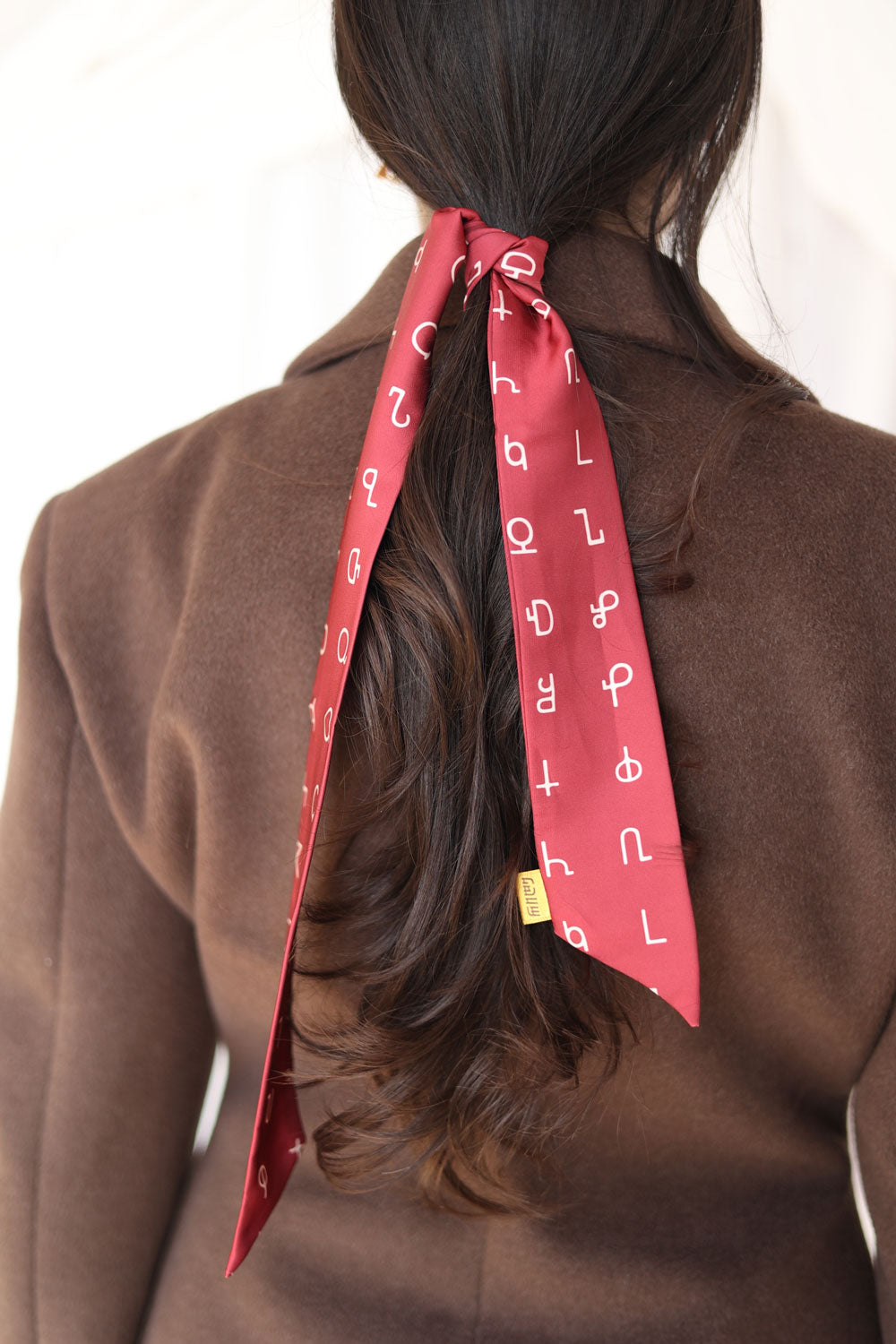 Georgian Alphabet Asomtavruli Hair Scarf