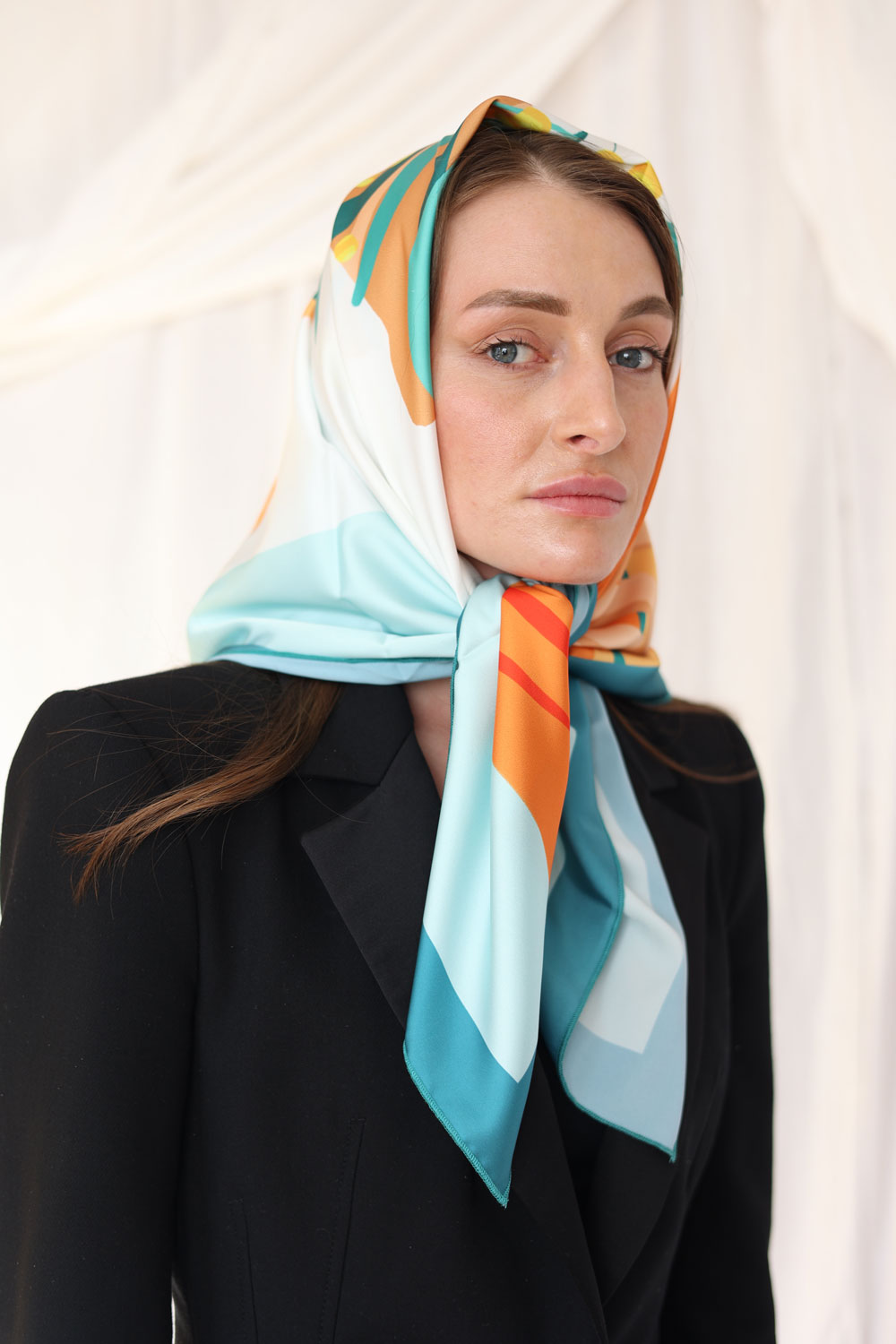Mimosa Bloom Silk Scarf