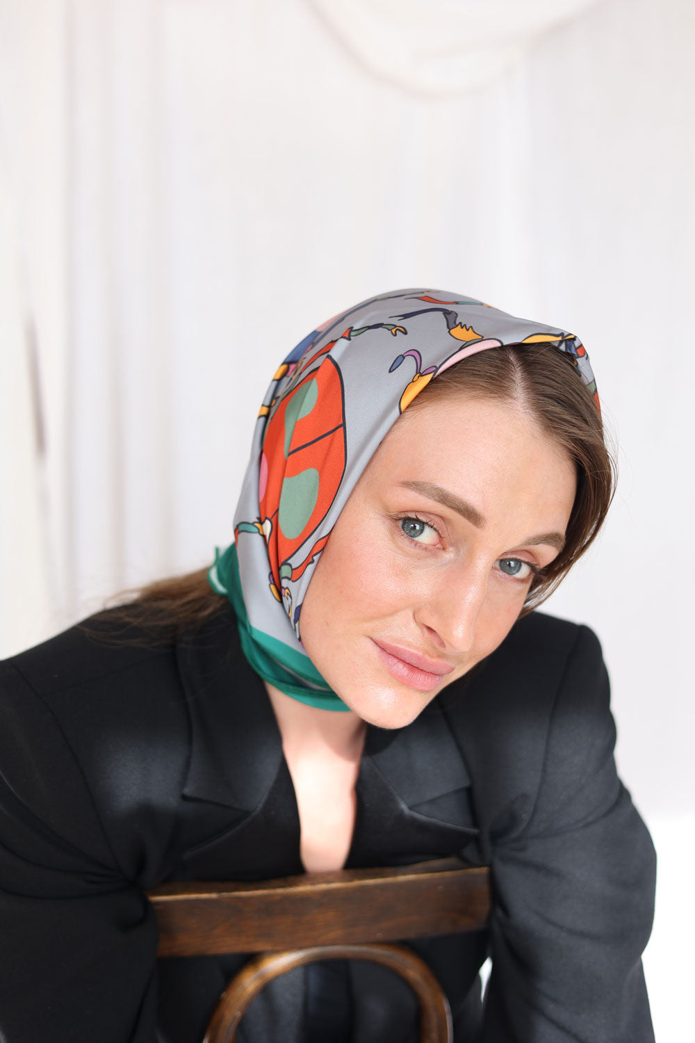 Colorful Beetles Silk Scarf