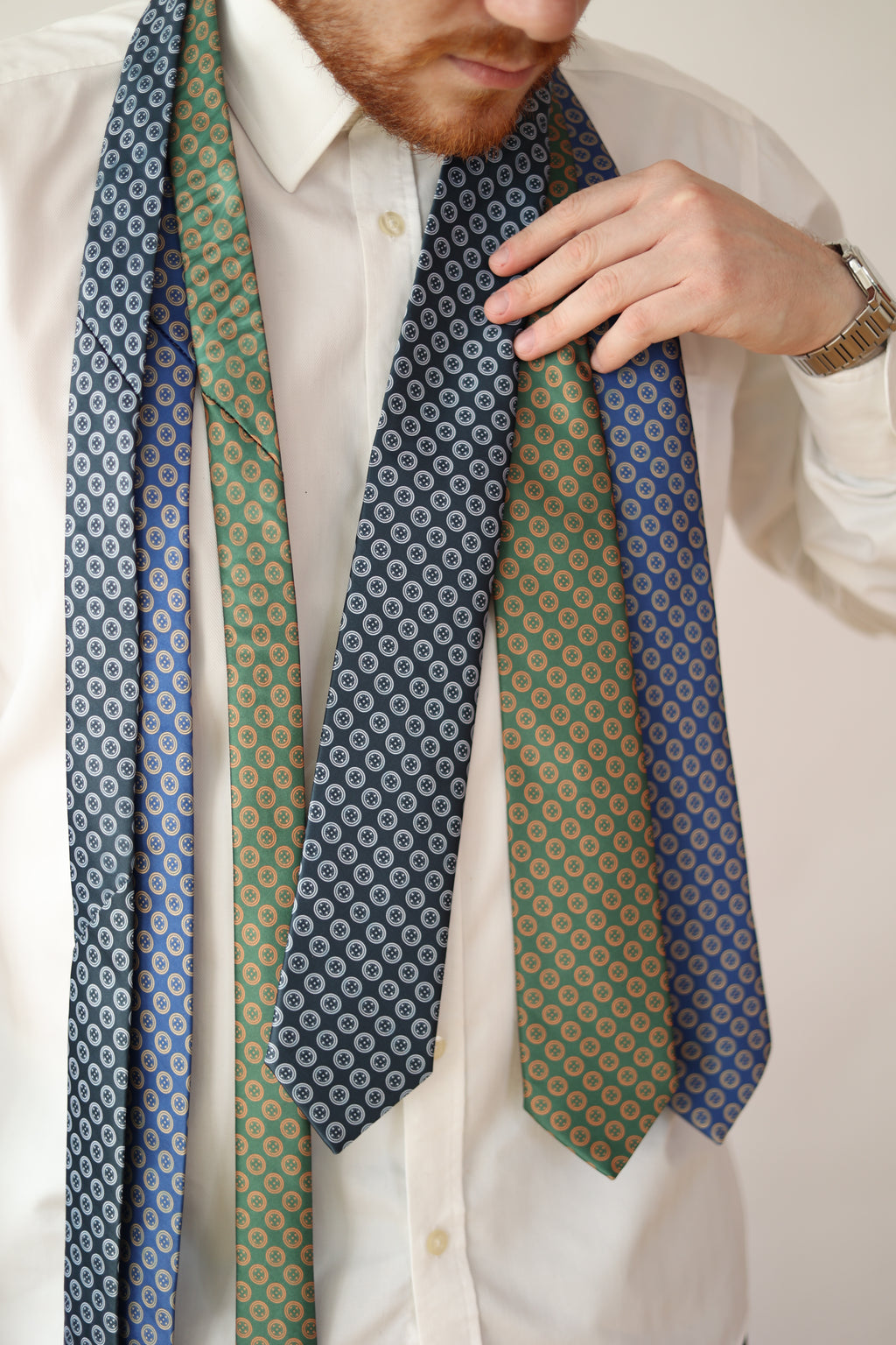 Smoke Black Sword & Shield Silk Tie