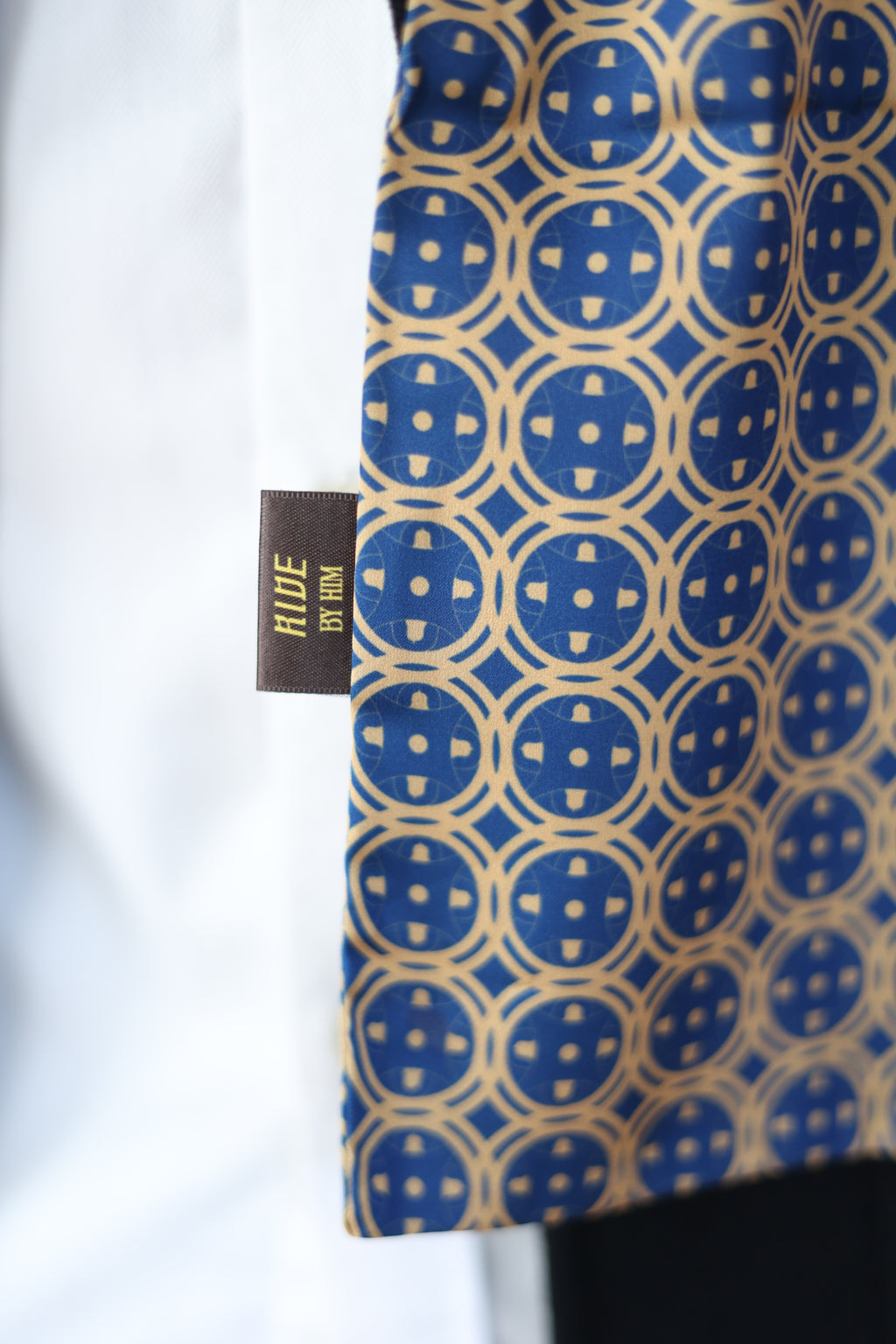 Royal Blue Sword & Shield Silk Scarf