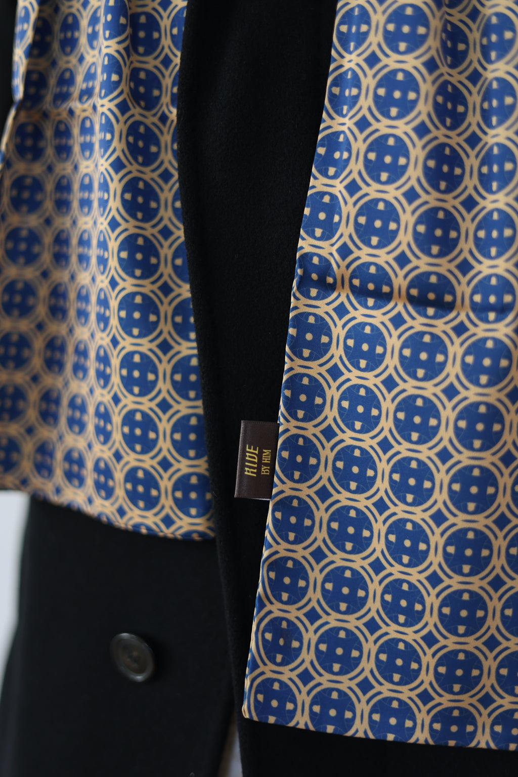 Royal Blue Sword & Shield Silk Scarf