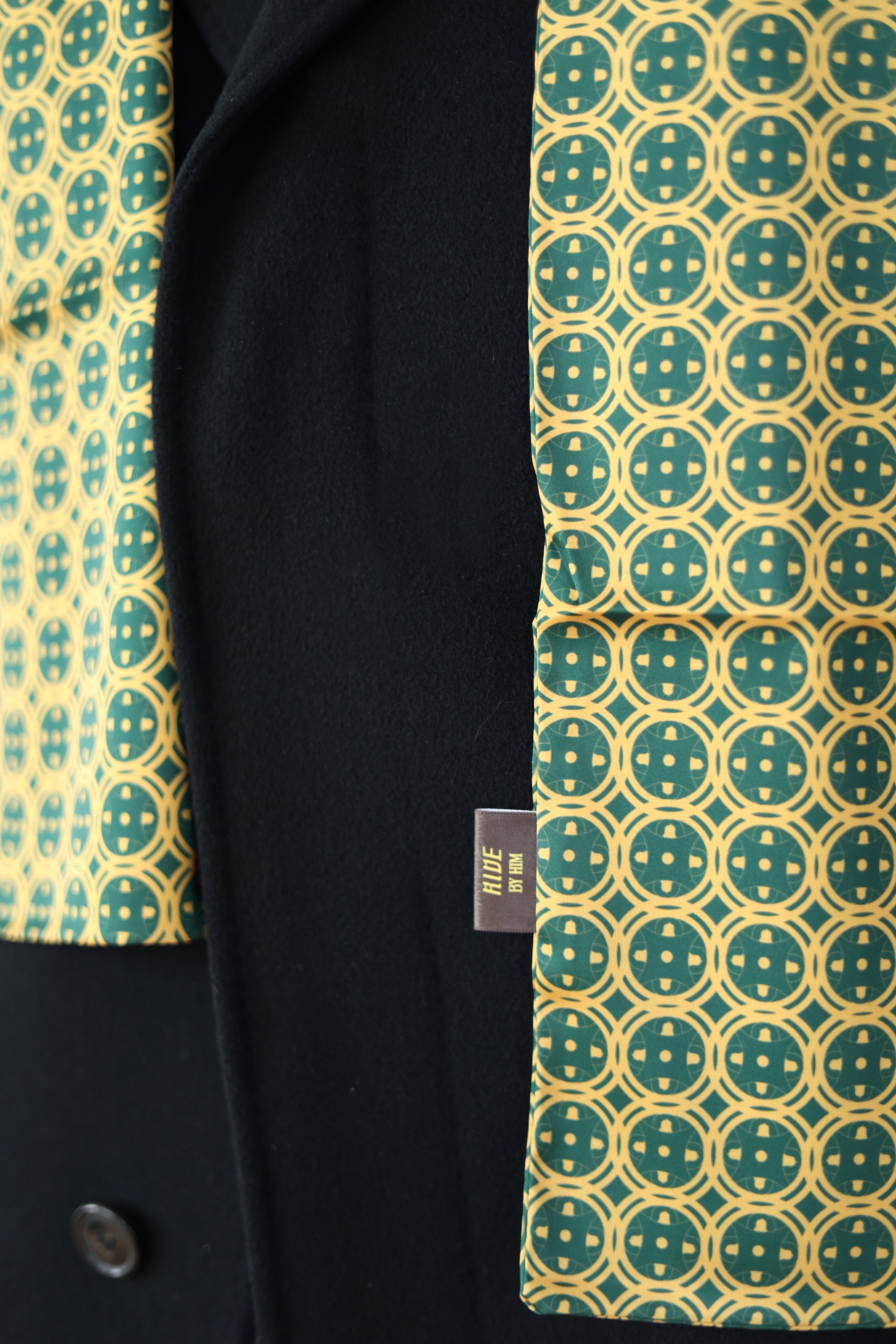 Green Sword & Shield Silk Scarf