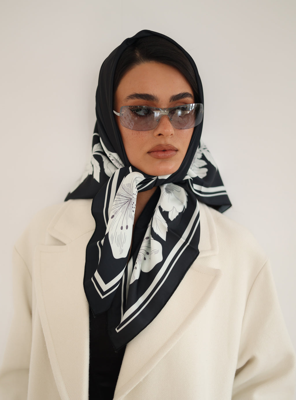 Midnight Garden Silk Scarf