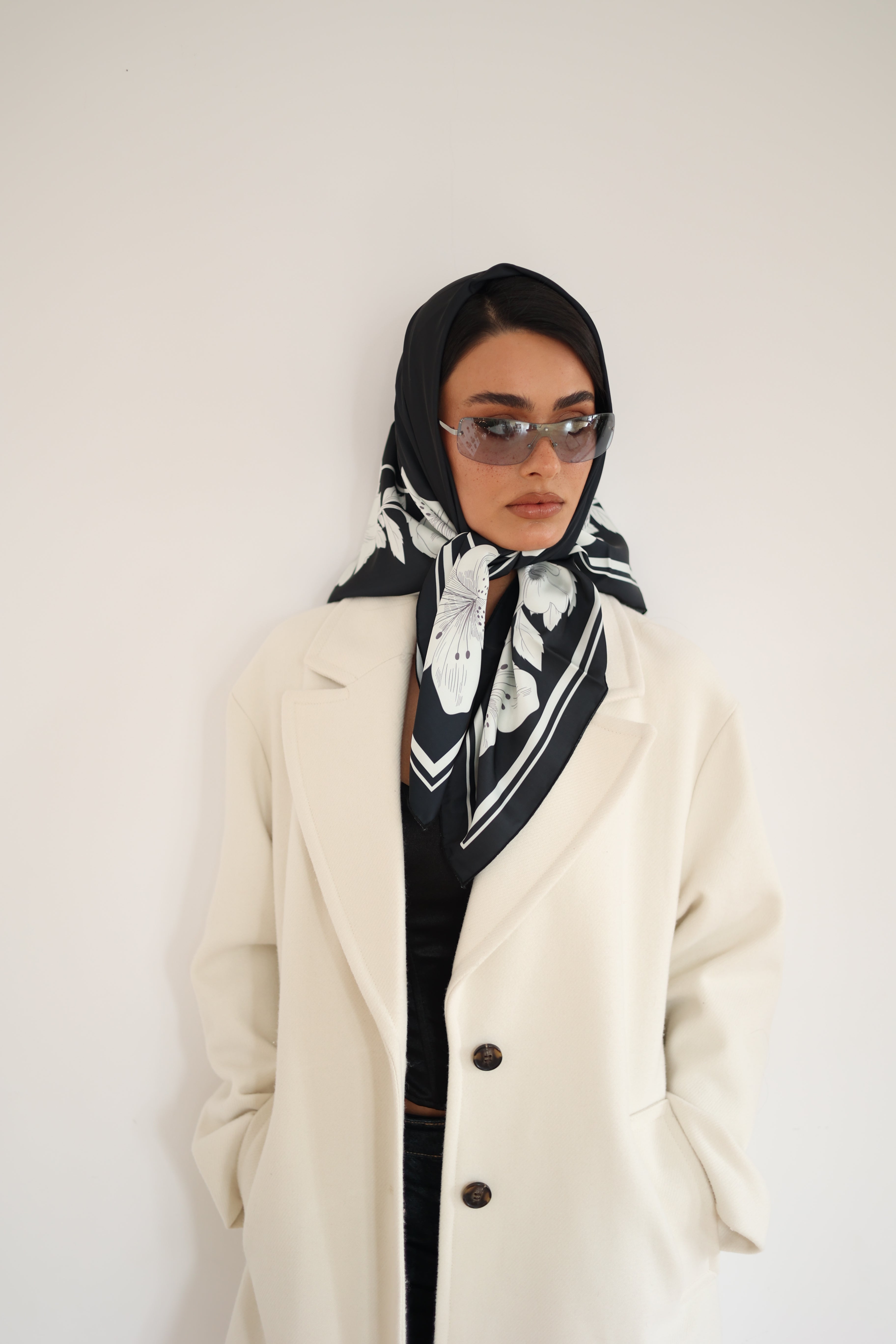 Midnight Garden Silk Scarf