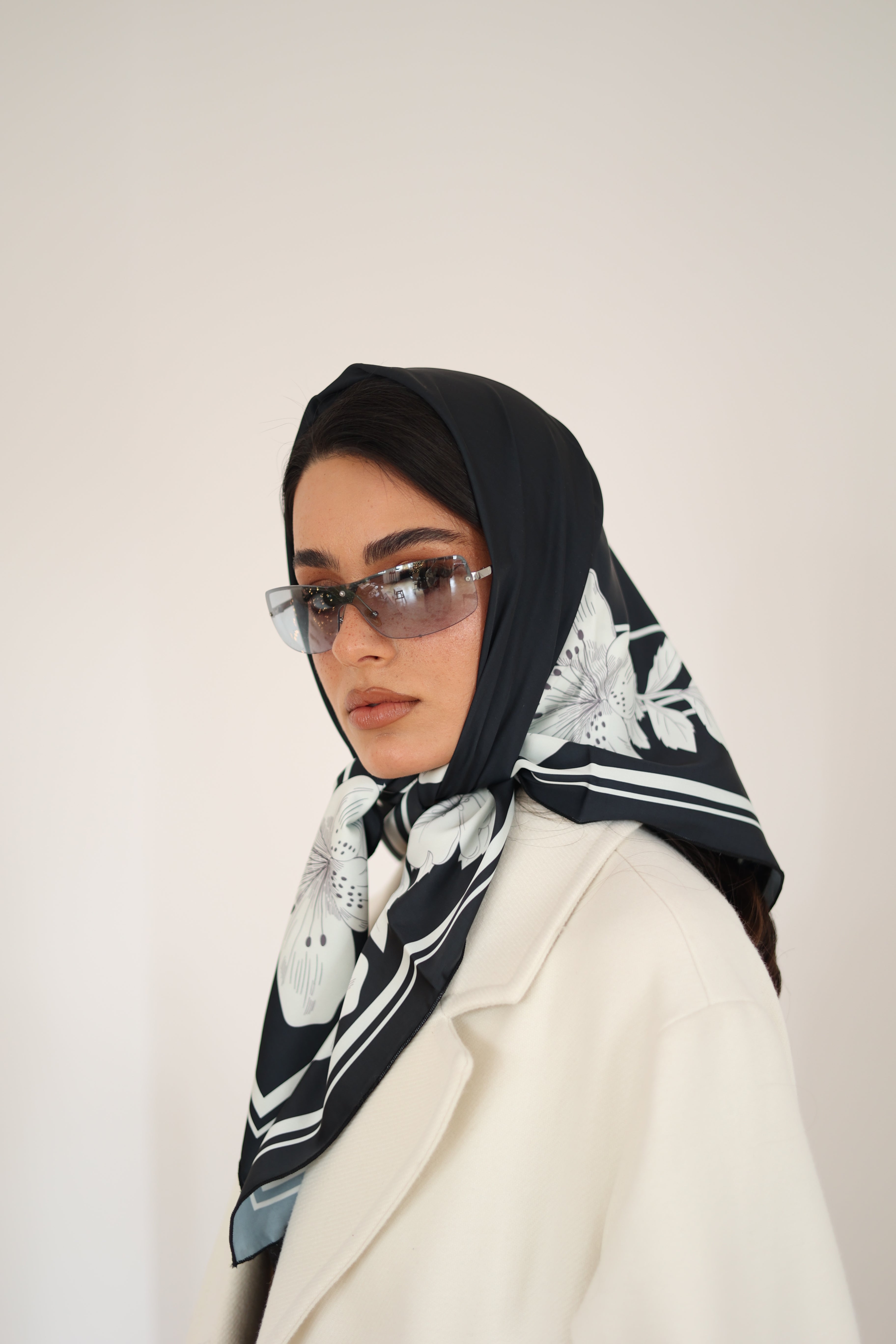 Midnight Garden Silk Scarf