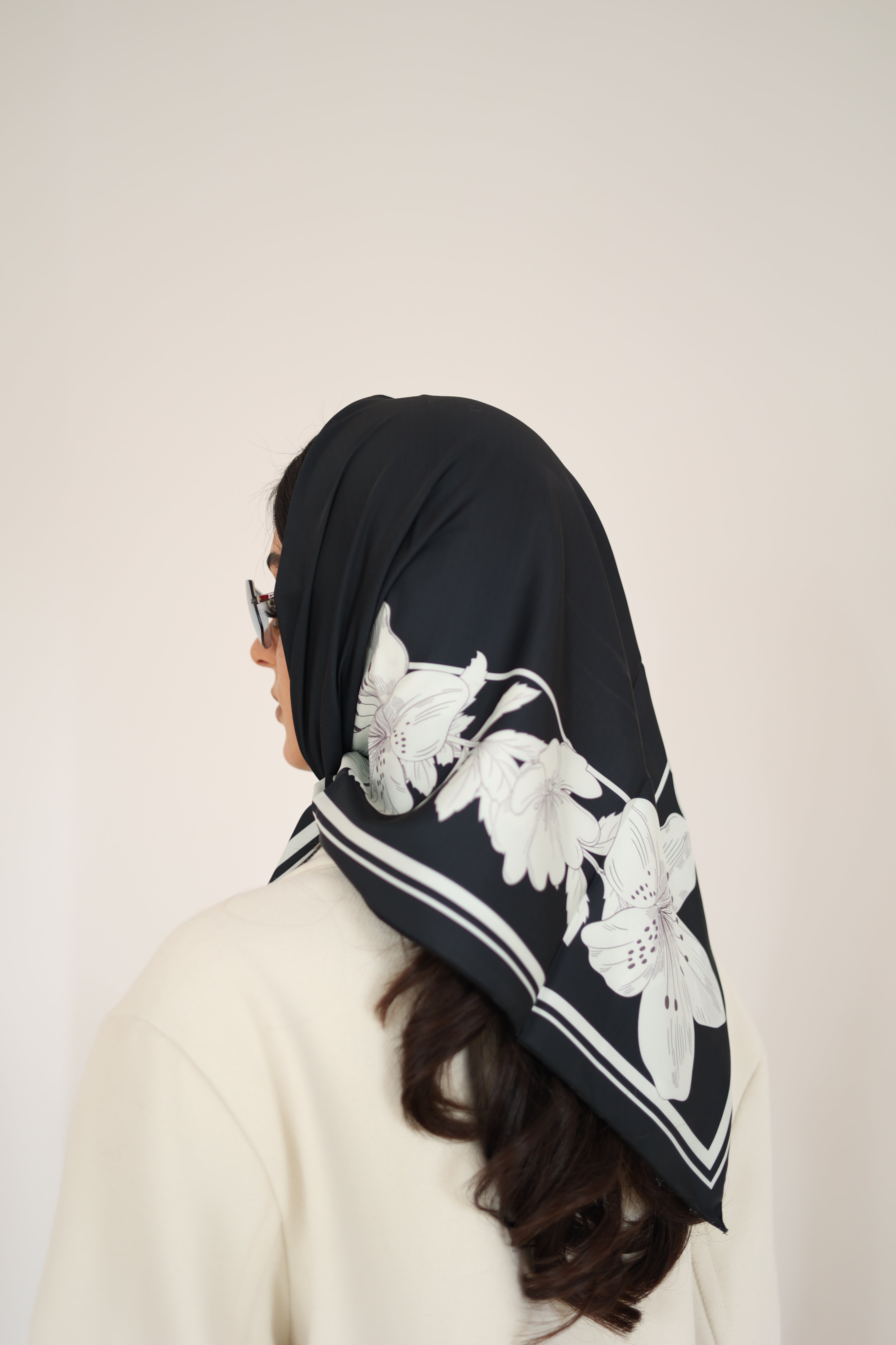 Midnight Garden Silk Scarf