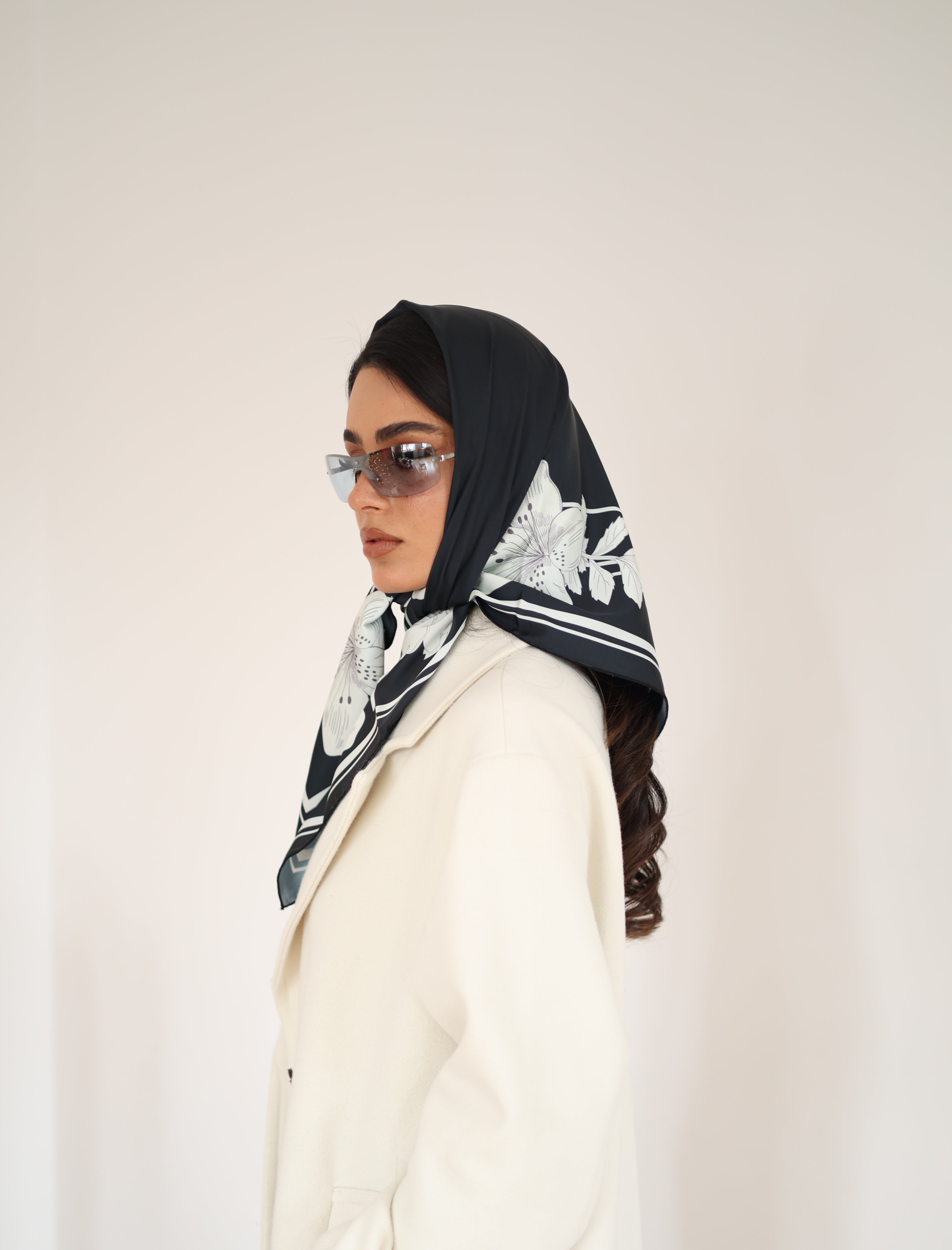 Midnight Garden Silk Scarf
