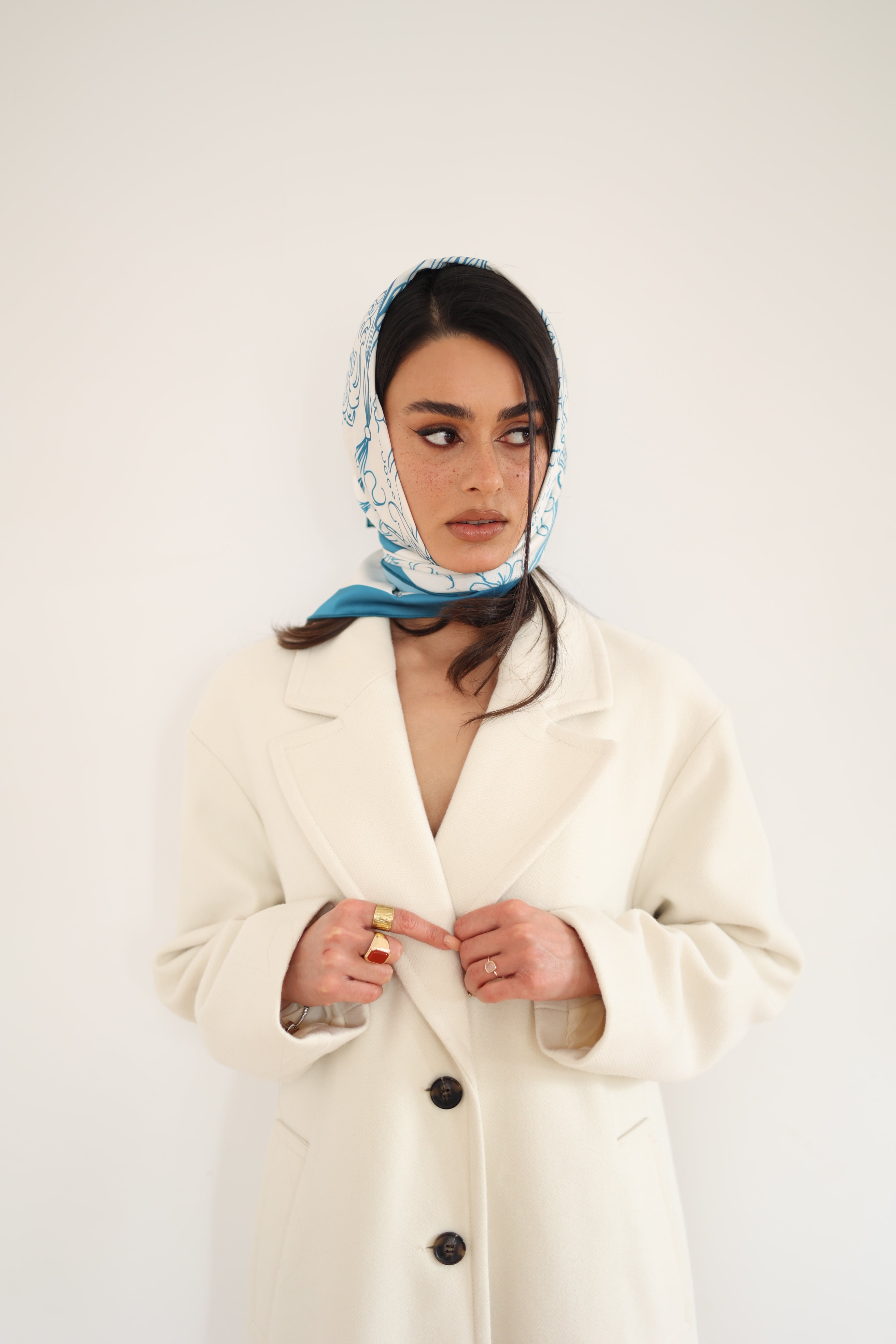 Blue Mirage Silk Scarf