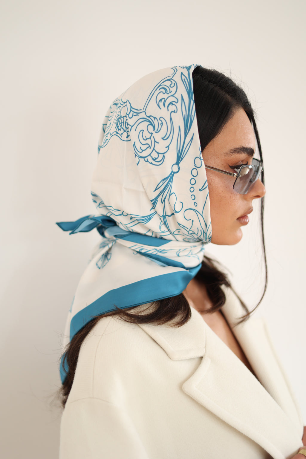 Blue Mirage Silk Scarf