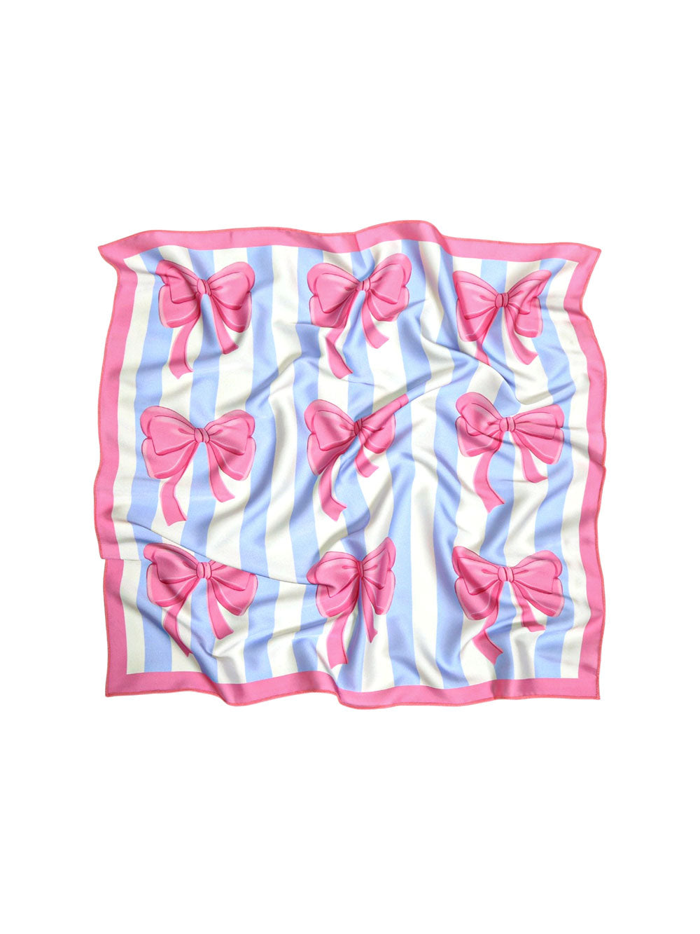 Pink Bows Silk Scarf