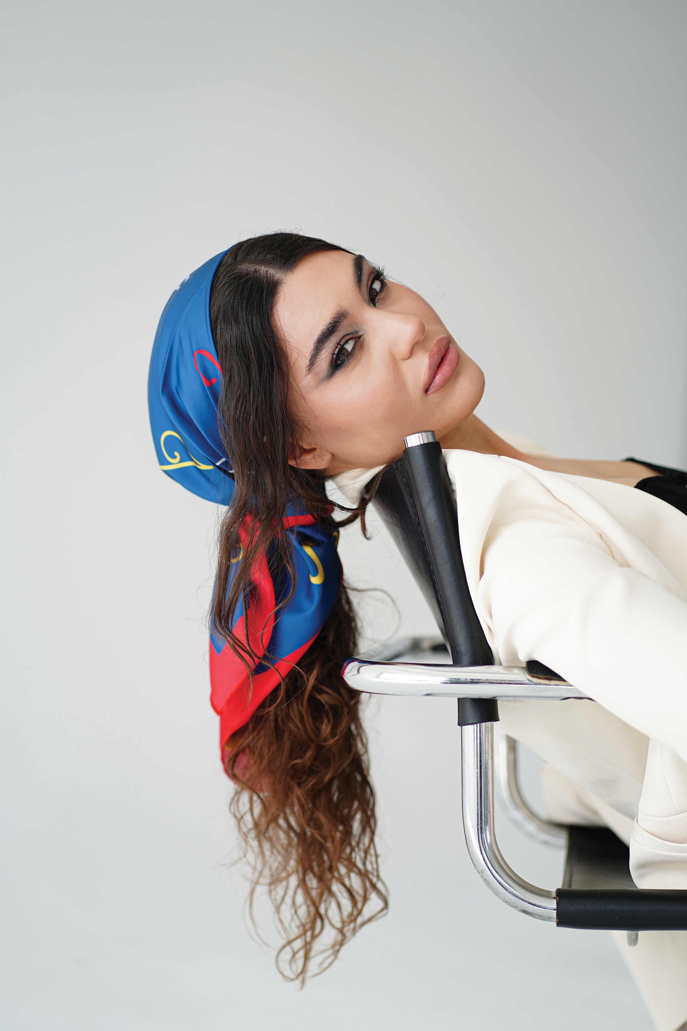 Georgian Alphabet Mkhedruli Silk Scarf