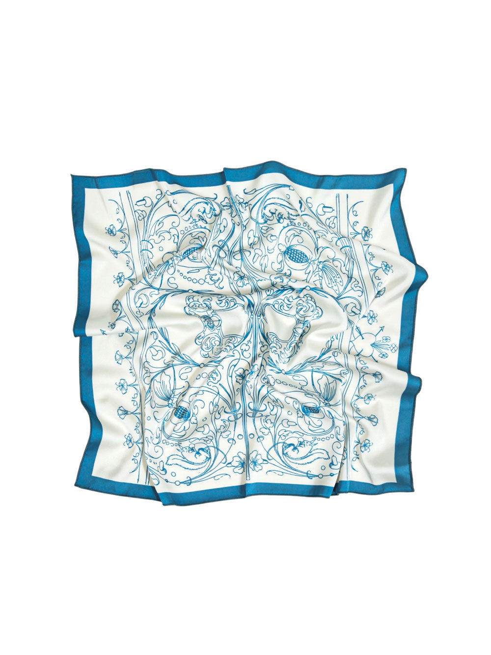 Blue Mirage Silk Scarf