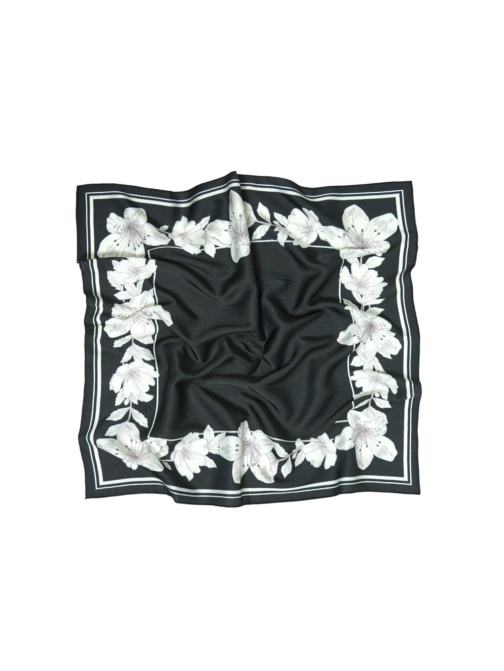 Midnight Garden Silk Scarf