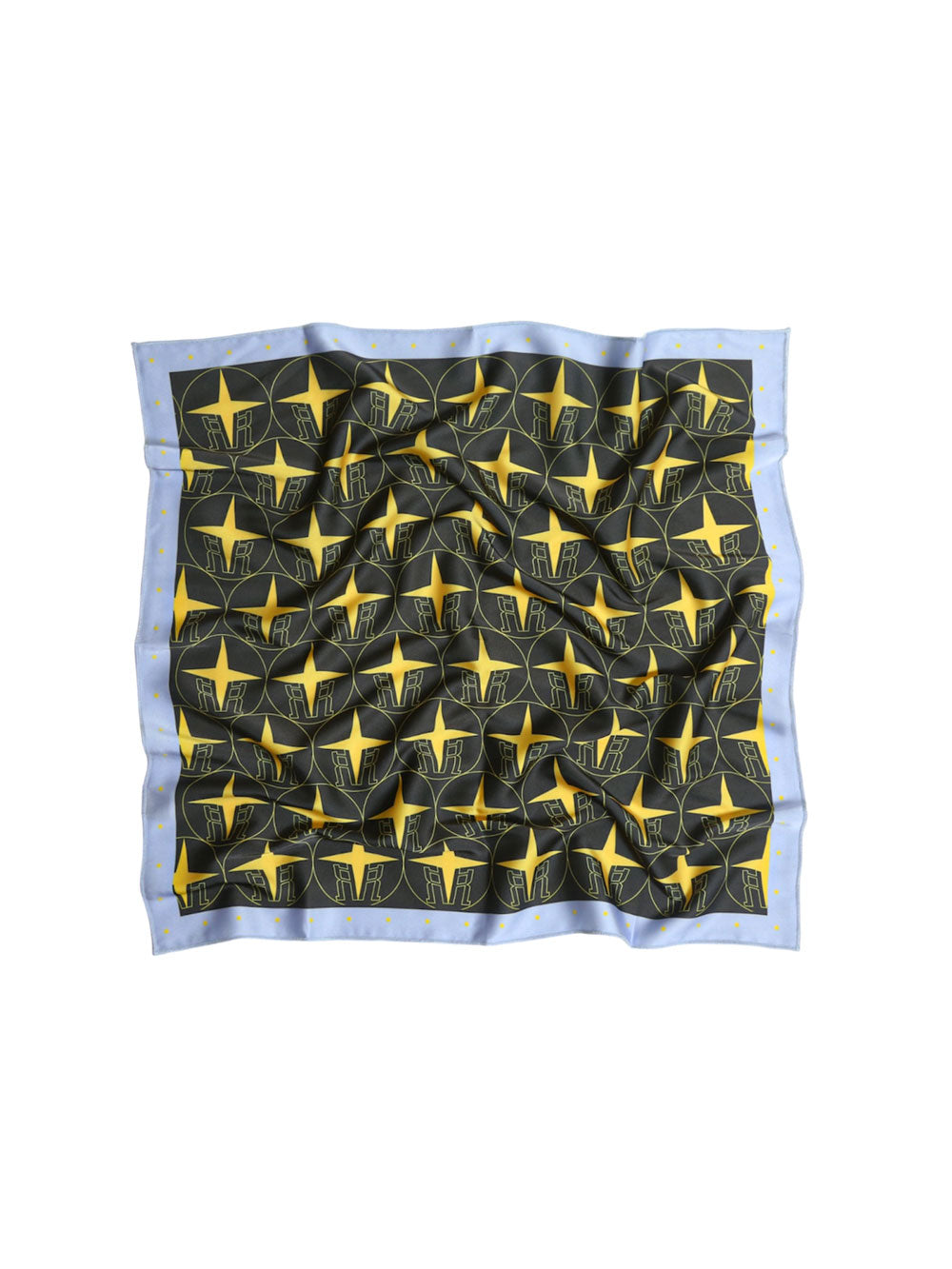 Golden Sky of Stars Silk Scarf