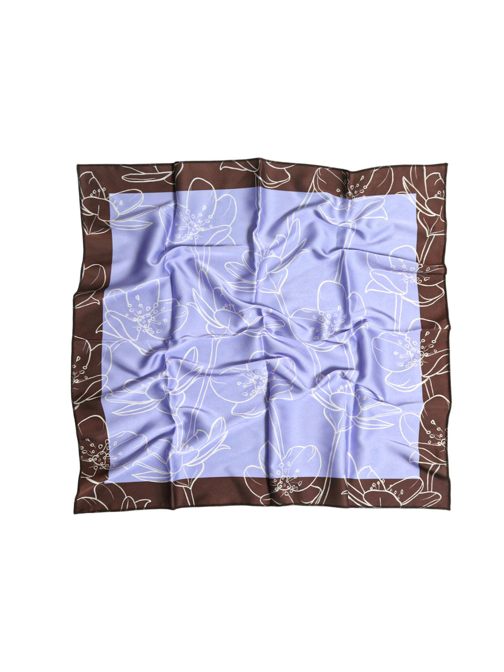 Blue Bloom Silk Scarf