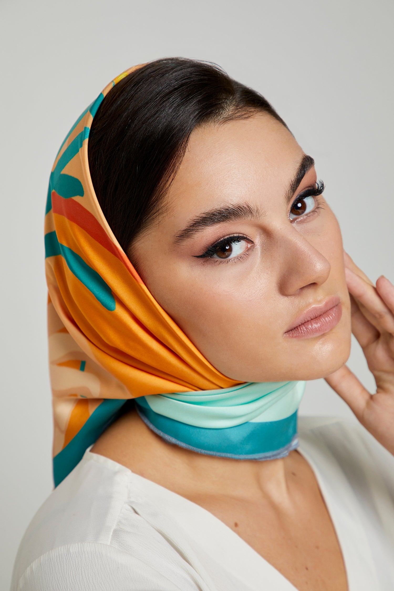 Mimosa Bloom Silk Scarf