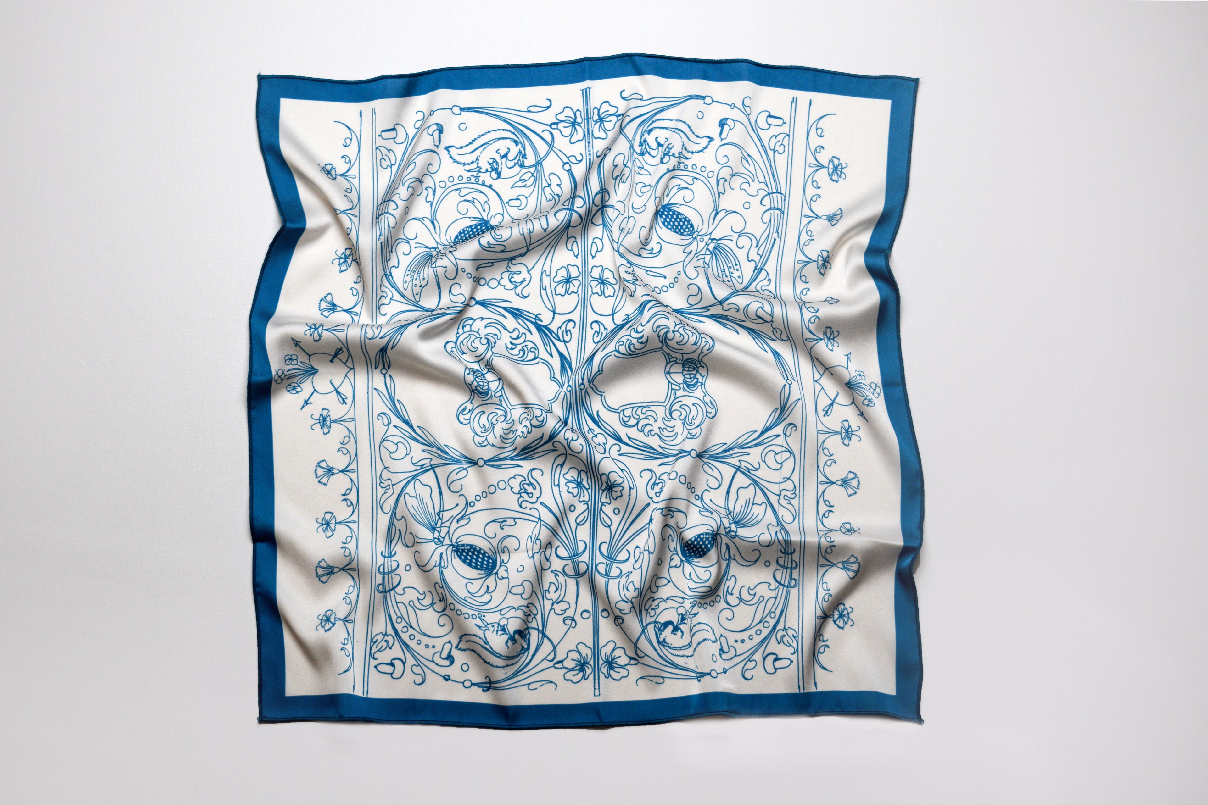 Blue Mirage Silk Scarf