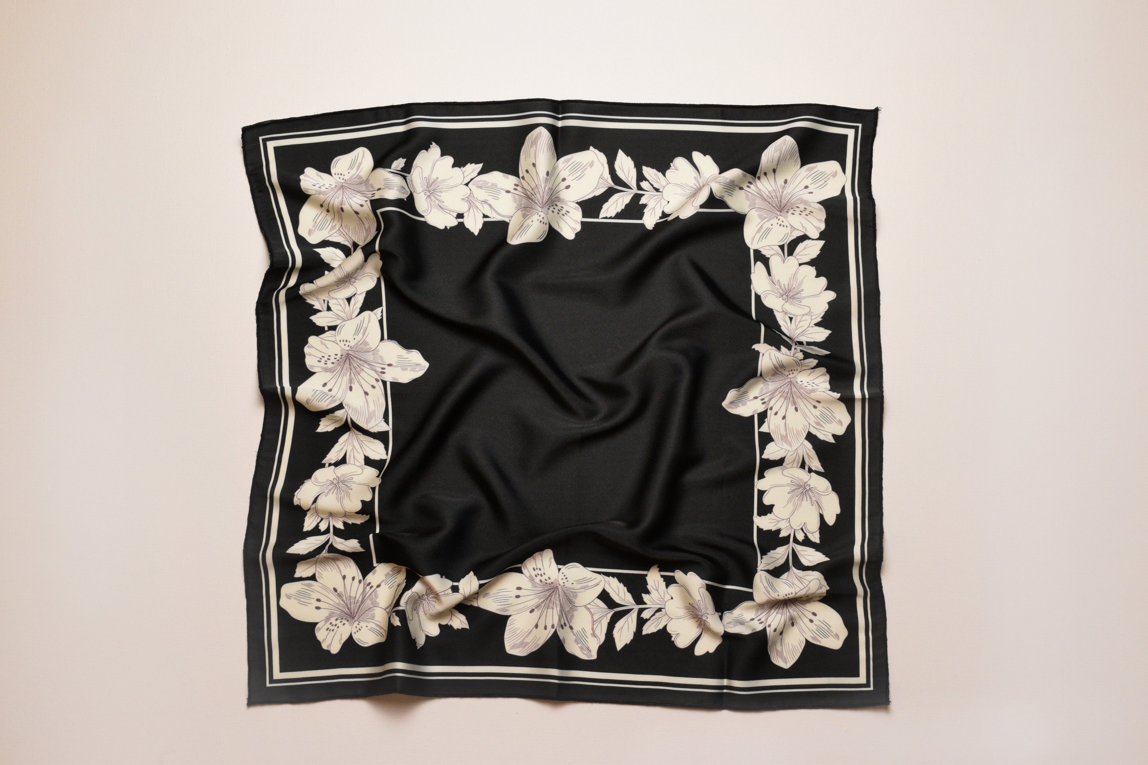 Midnight Garden Silk Scarf