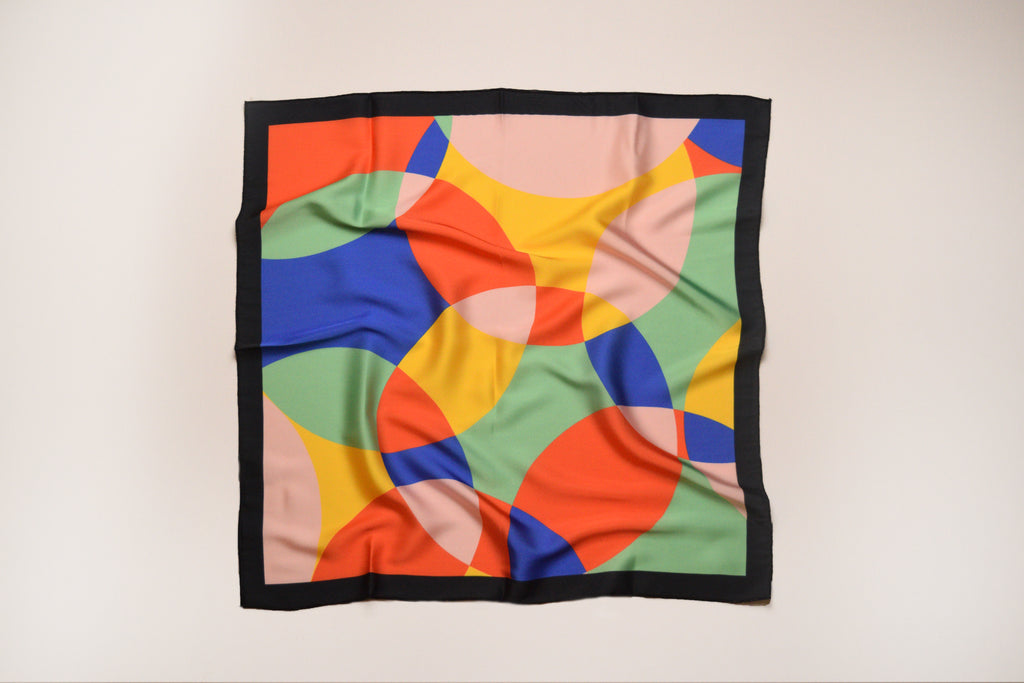 Colorful Sunset Silk Scarf