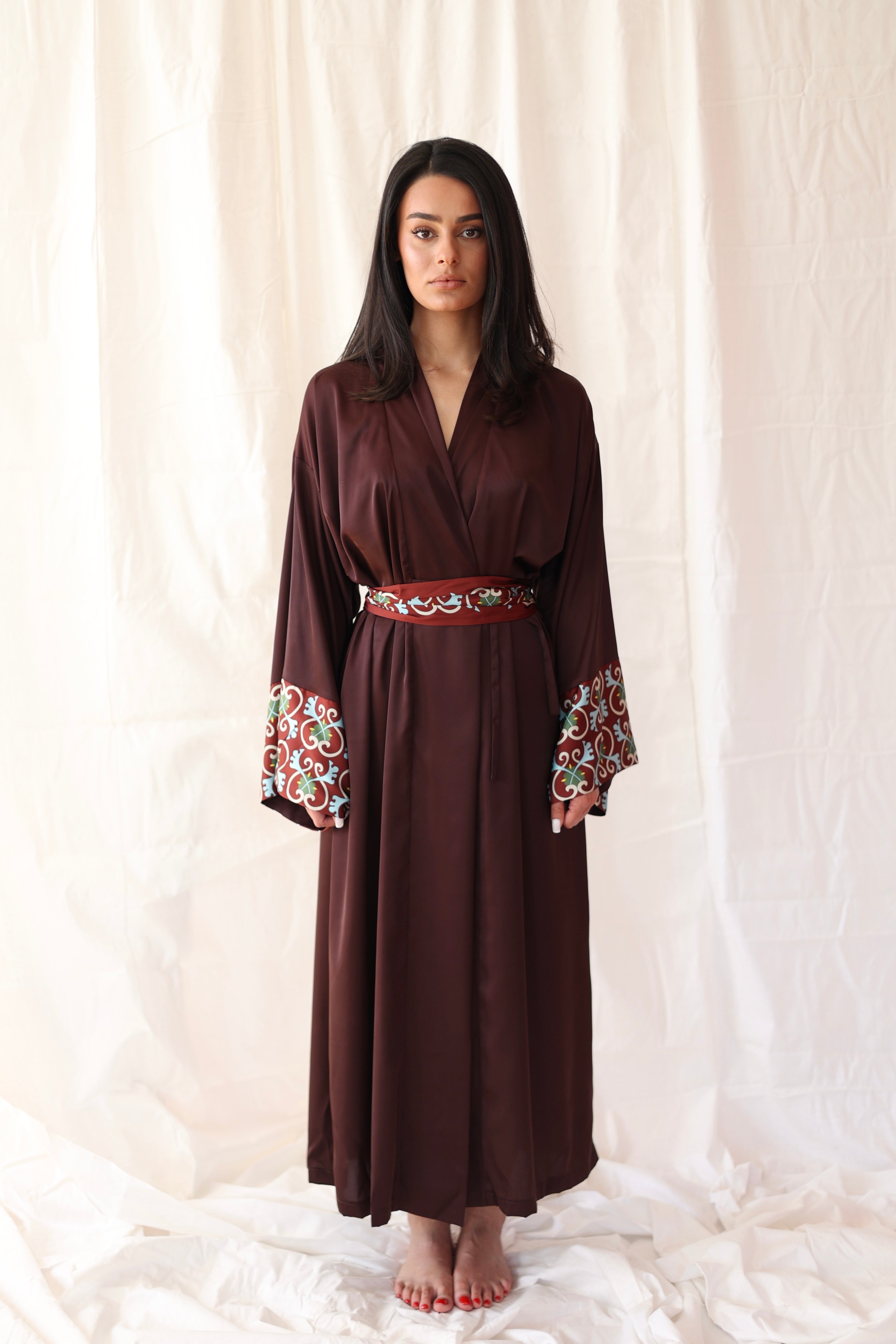 Brown Silk Robe