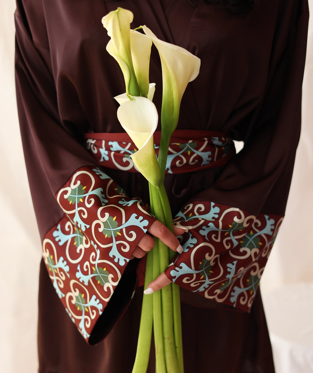 Brown Silk Robe