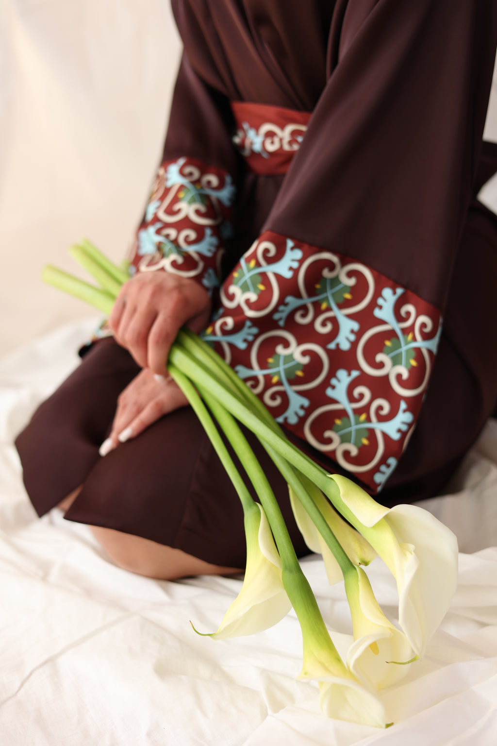 Brown Silk Robe