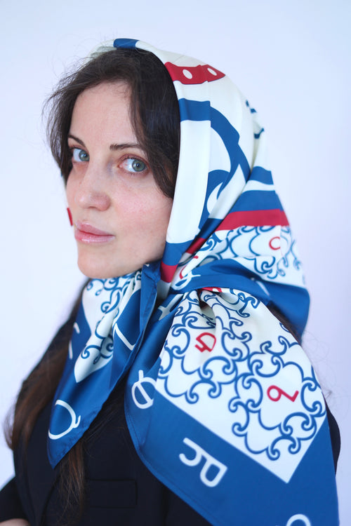 Asomtavruli Script Limited Silk Scarf