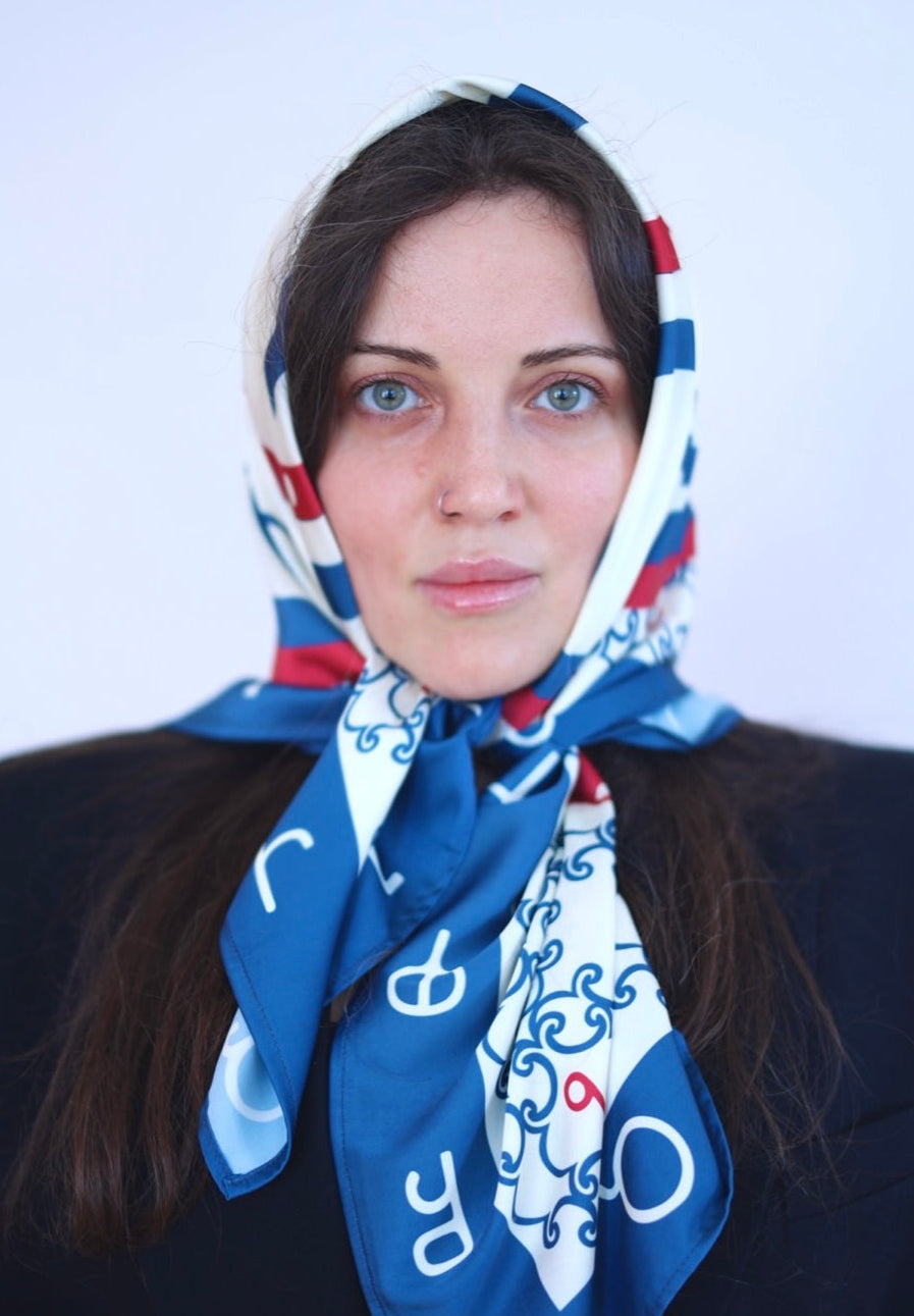 Asomtavruli Script Limited Silk Scarf