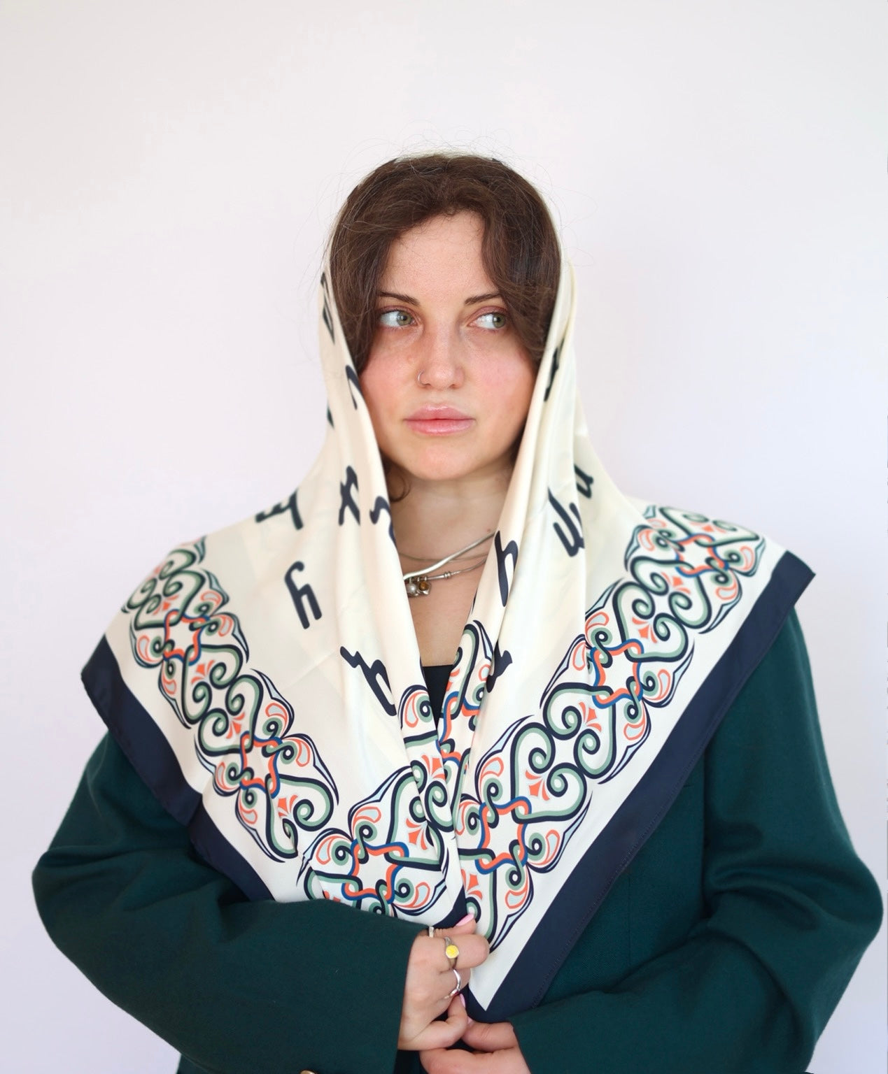 Nuskhuri Script Limited Silk Scarf