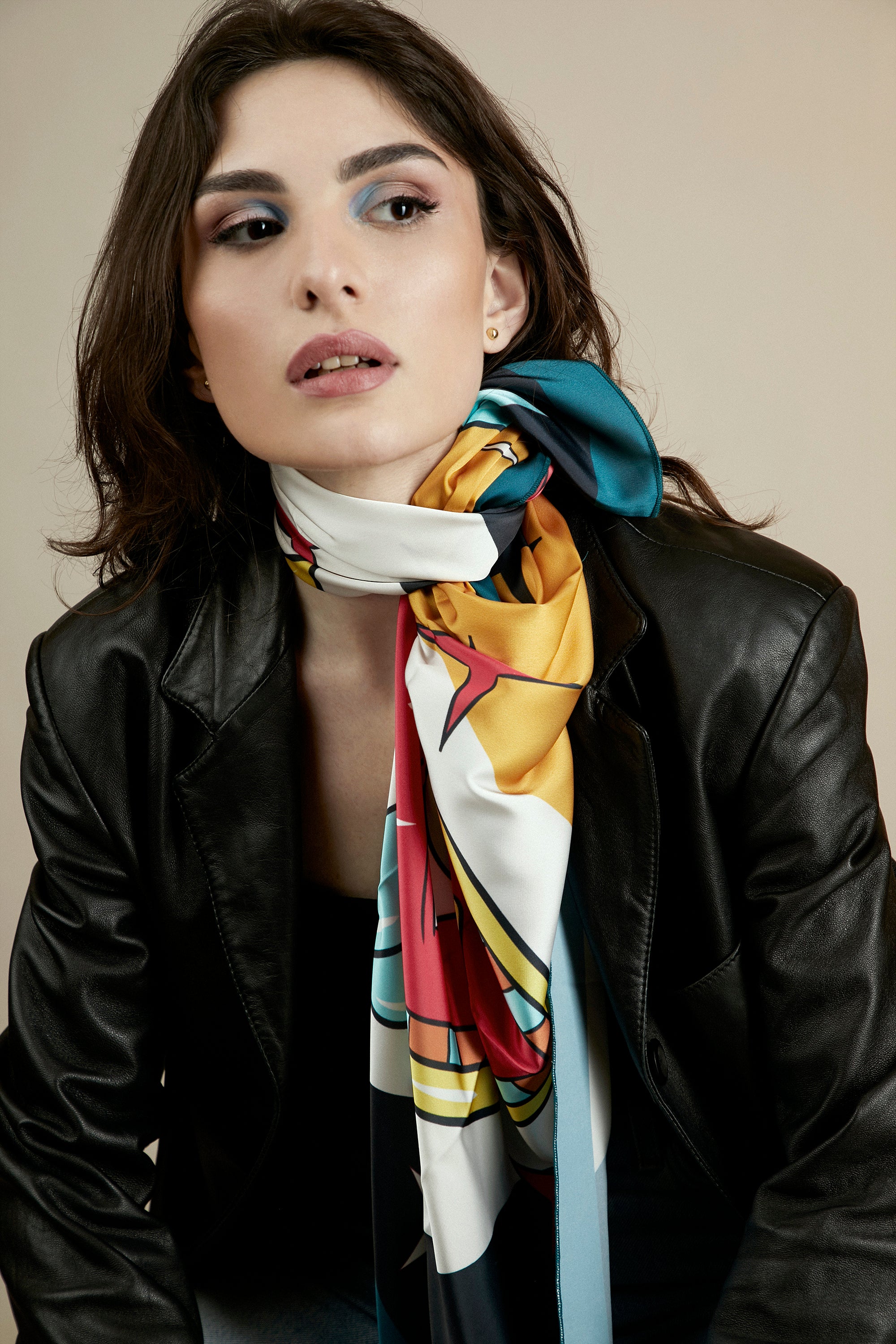 Flaming Heart Silk Scarf