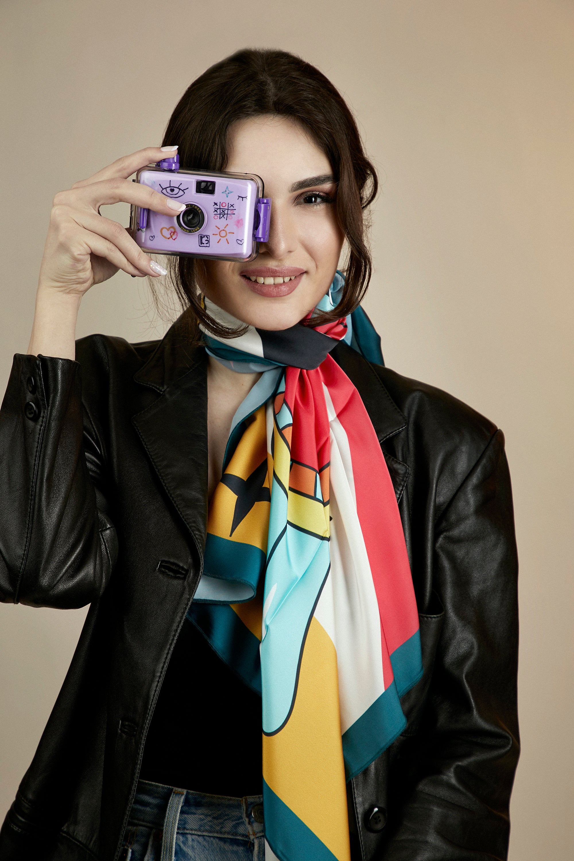 Flaming Heart Silk Scarf