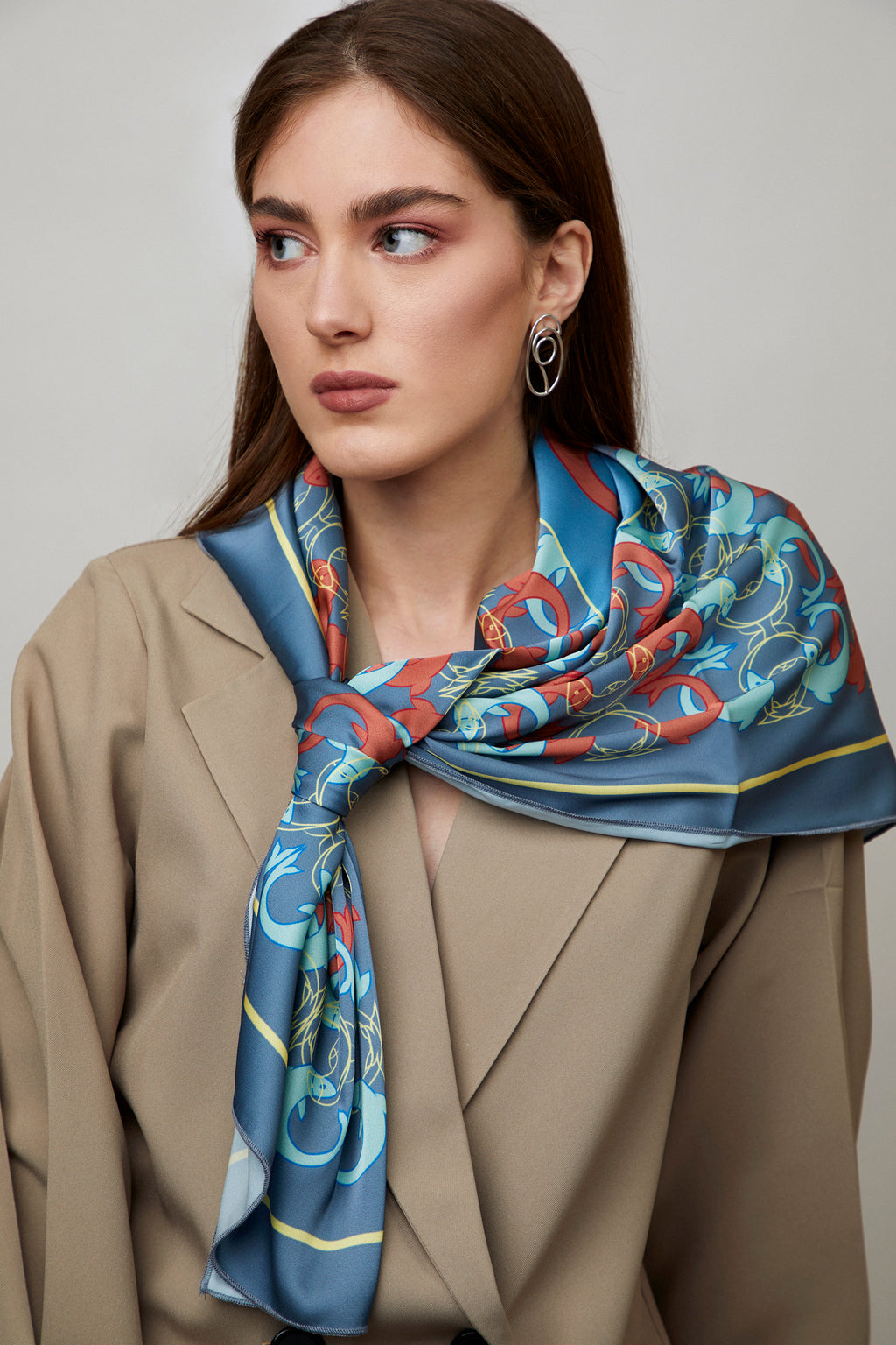 Ocean Dance Silk Scarf
