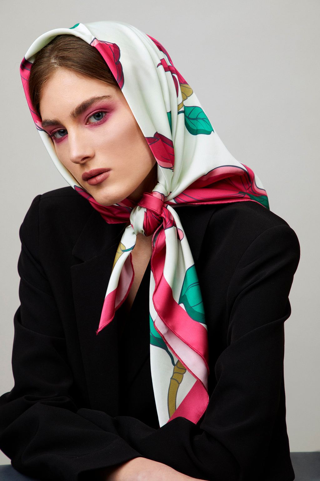 Magnolia Bloom Silk Scarf